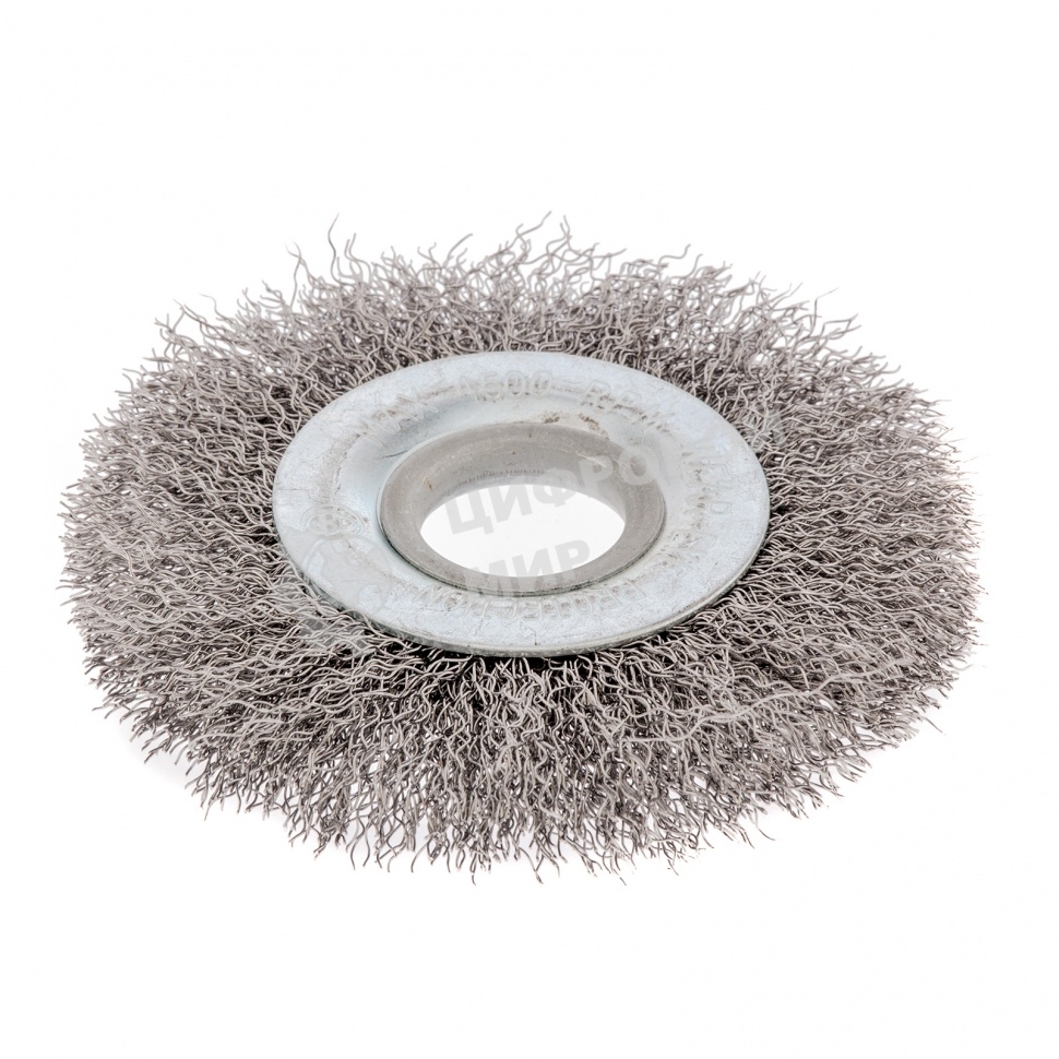 Щетка для УШМ Сибртех 100 мм, посадка 22,2 мм, плоская, витая проволока