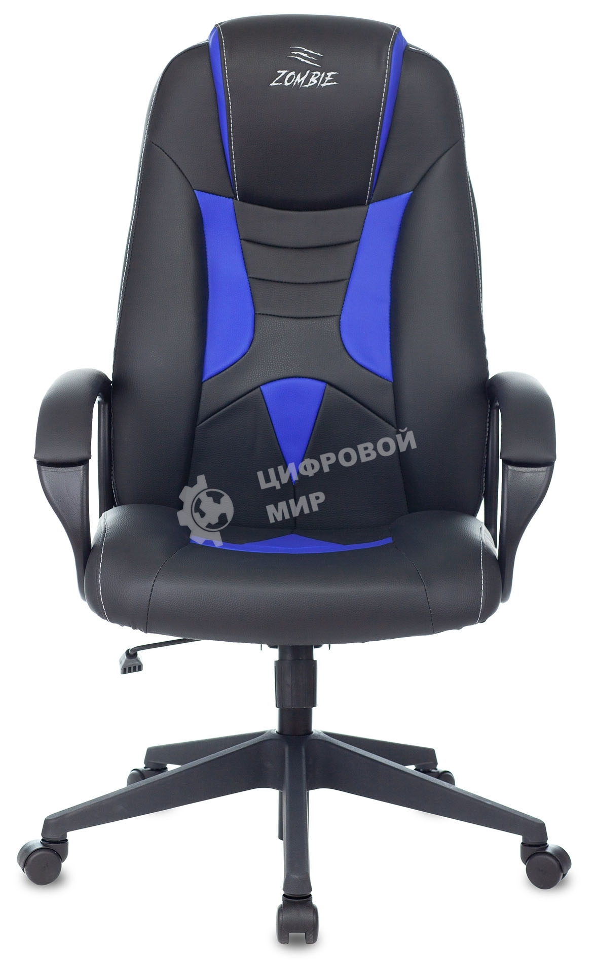Кресло игровое Zombie 8 черный/синий искусственная кожа крестовина пластик