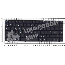 Клавиатура для ноутбука DNS Pegatron B14Y, Clevo W740 черная с рамкой