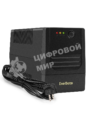 Источник бесперебойного питания ExeGate Power NB-500.LED.AVR.4C13 (500VA/300W, LED, AVR, 4*C13, батарея 12V 4.5Ah, черный)