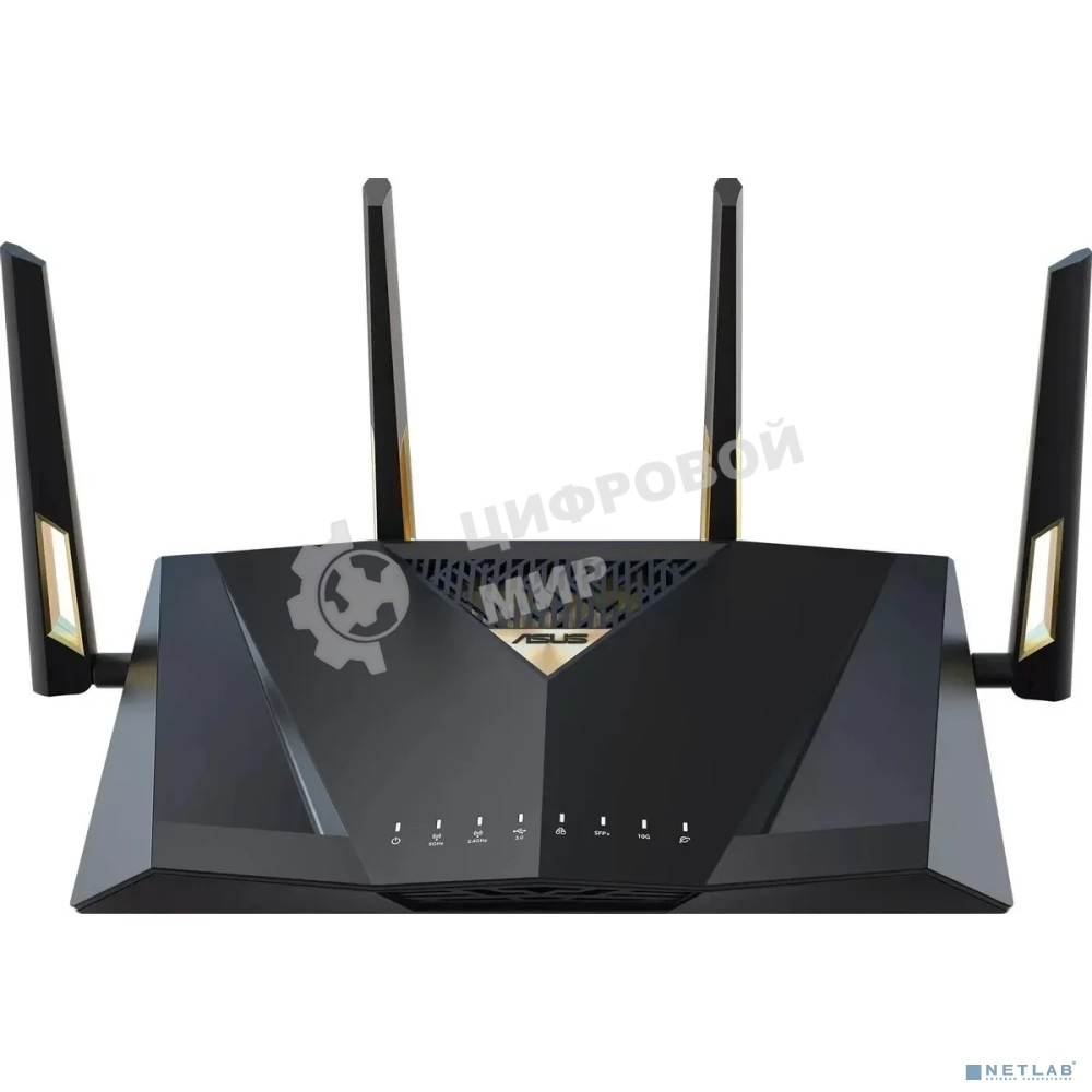 Маршрутизатор ASUS RT-BE88U, черный/желтый, 90IG08V0-MO3N0V