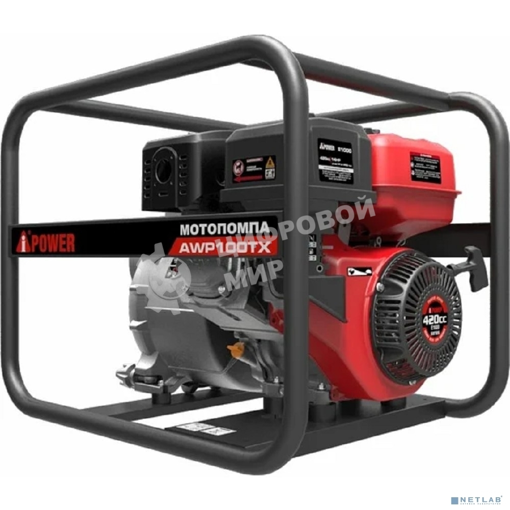 Мотопомпа A-ipower бензиновая для сильно загрязненной воды AWP100TX 30341