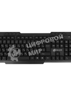 Комплект клавиатура+мышь Oklick 205MK беспроводной, USB, 1600 DPI, чёрный