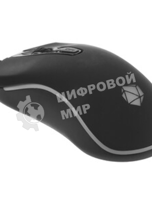 Мышь проводная Qumo Onyx RGb M73 черный, 2400 dpi, USB, кнопки - 4
