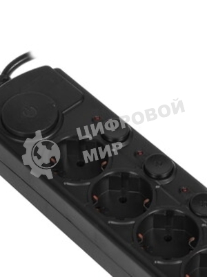 Сетевой фильтр Ippon BK-6-EU-5-10-B 5 м, 6 розеток, черный, коробка