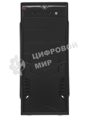 Компьютерный корпус ExeGate EX280389RUS Miditower ExeGate CP-604 Black, ATX, (CP500W, 80мм), 2хUSB, Audio