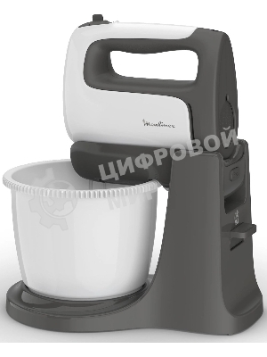 Миксер Moulinex HM464110 белый/серый, стационарный, 500 Вт, 2.5 л, 5 скоростей