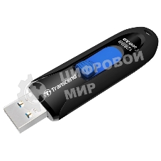 Флешка USB Transcend JetFlash 790 (TS128GJF790K), 128Gb, USB 3.0, R/W 90/40, черный/синий