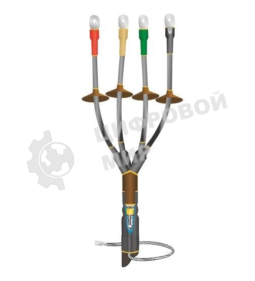 Муфта кабельная концевая наружной установки 1кВ КНТпН 4х(150-240мм) с болтовыми наконечниками Нева-Транс Комплект 22020098