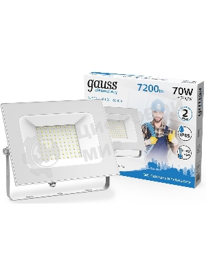 Прожектор светодиодный Gauss LED 70W 4900lm IP65 6500К белый