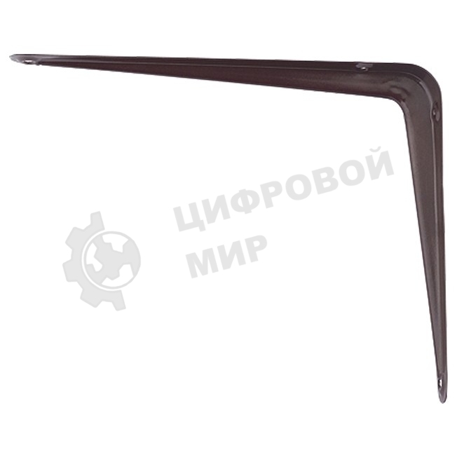 Кронштейн угловой с ребром Сибртех 250 х 300 мм, коричневый