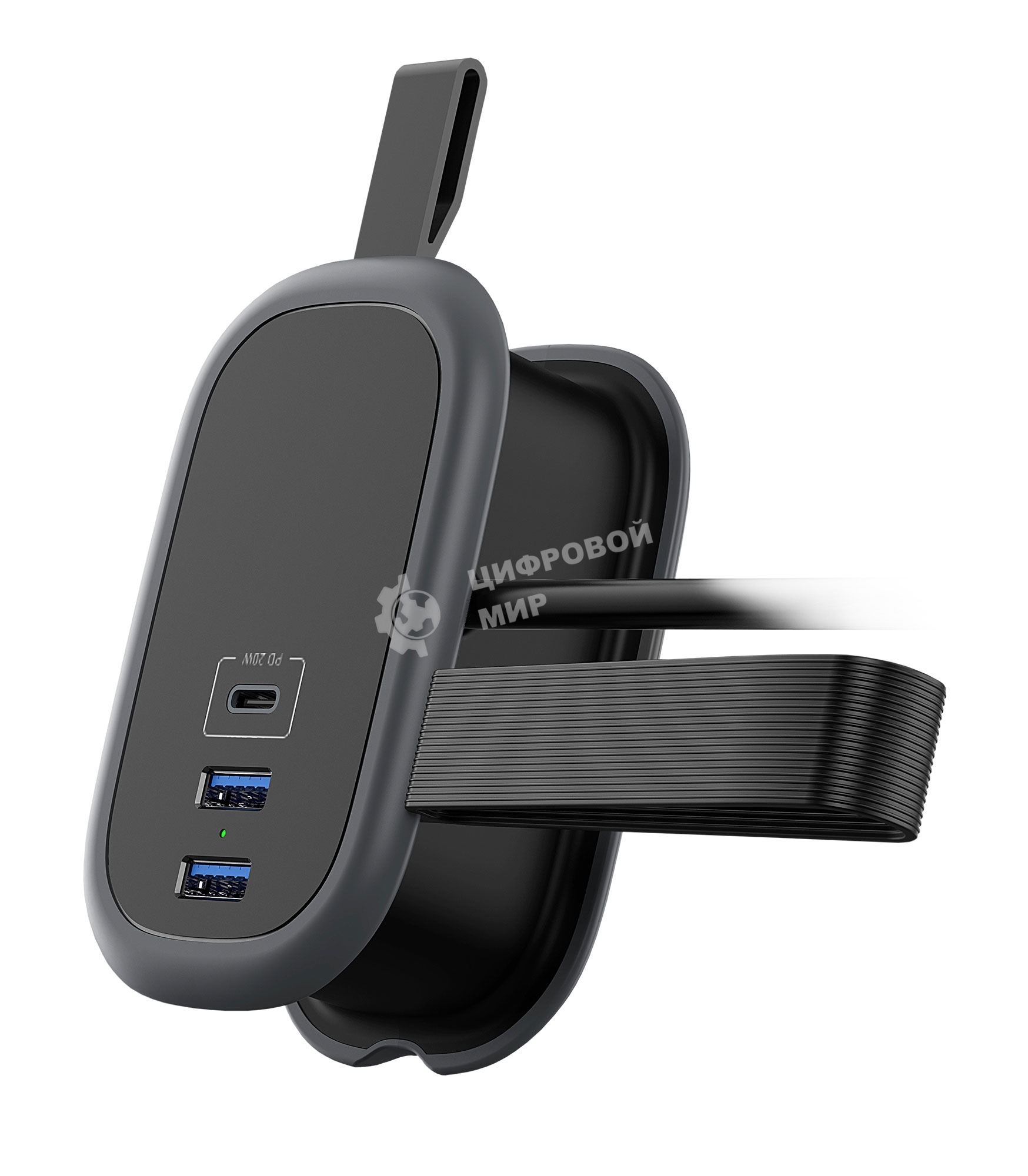 Удлинитель Cablexpert Exnovo mini, EXN-1-CU2-B-1.13, 1р, 16А, 1xType-C PD, 20 Вт, 2хUSB QC, 18Вт, 1.13м, ур.защиты 1+, черный, коробка