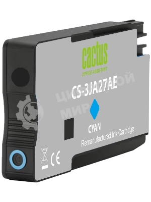 Картридж струйный Cactus CS-3JA27AE 963XL (есть ограничения по прошивке) голубой (25.5 мл) для HP OfficeJet Pro 9010/9010e/9012/9014/9015/9016/9019