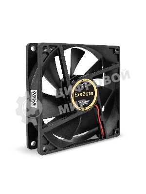 Вентилятор 12В DC ExeGate EX09225H2P (92x92x25 мм, Hydraulic bearing (гидродинамический), 2pin, 2100RPM, 25dBA)