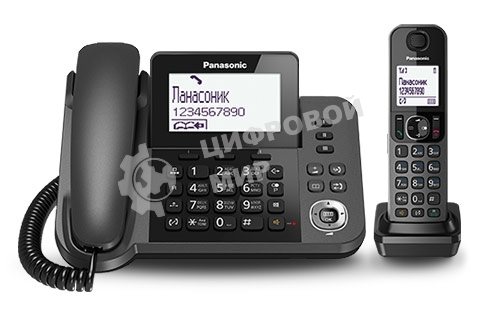 Телефон беспроводной (DECT) Panasonic KX-TGF310RUM, серый металлик