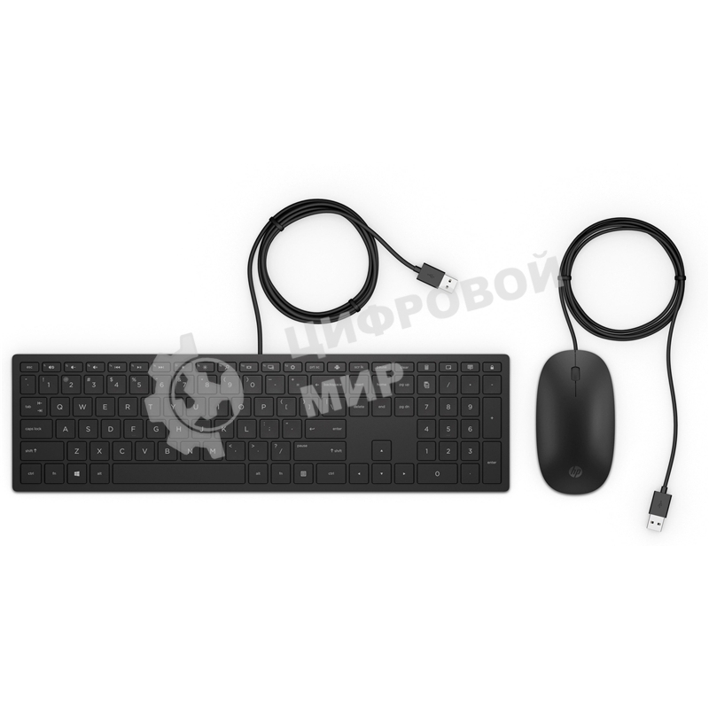 Клавиатура+мышь HP PAV WiredCombo Keyboard 400