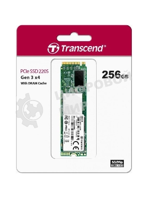 Накопитель SSD Transcend MTE220S SSD 256GB, 3D TLC, M.2 (2280), PCIe Gen 3.0 x4, NVMe, R3300/W1100, TBW 550