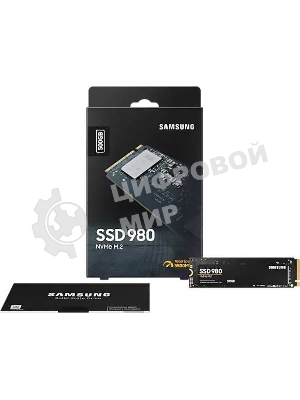 Накопитель SSD Samsung 980 MZ-V8V500BW, 500Gb, PCIe 3.0 x4, M.2 2280, NVMe, R/W 3100/2600
