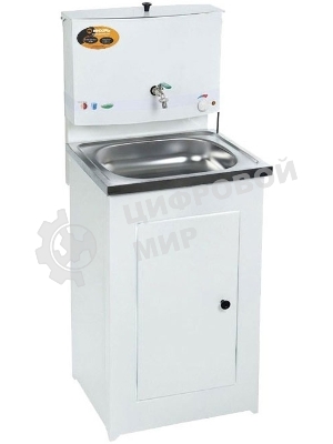 Умывальник ВИХРЬ дачный, с подогревом, нержавеющая мойка, белый