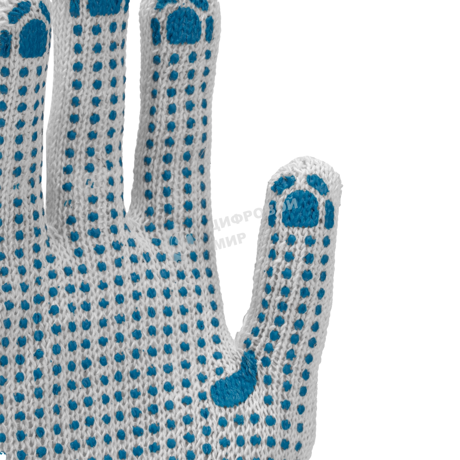 Перчатки трикотажные для ремонтных и строительных работ, с ПВХ точкой, 6 пар. Россия