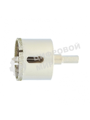 Сверло по керамической плитке и стеклу Сибртех, 38 х 55 мм, 6 гр.хв-к, с центр. сверлом