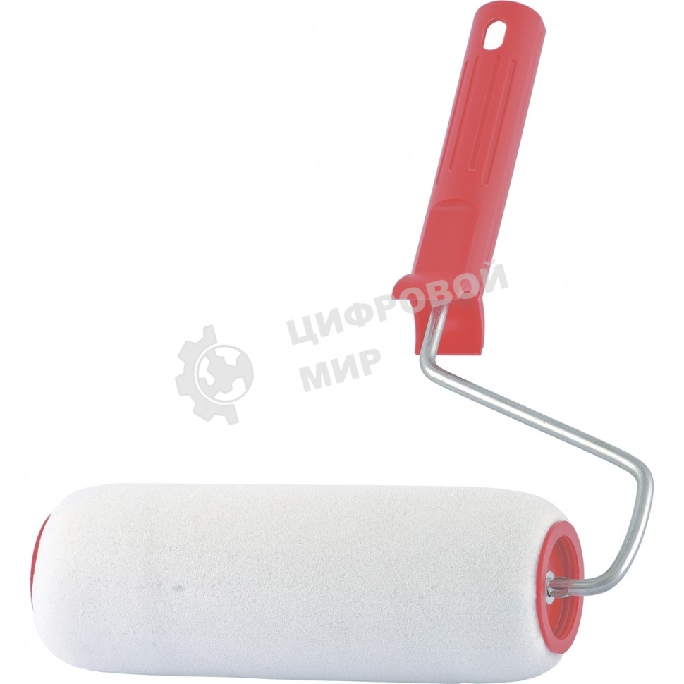 Валик Сибртех Поролон, в сборе, 100 мм, D 48 мм, D ручки 6 мм, крепление шплинтом