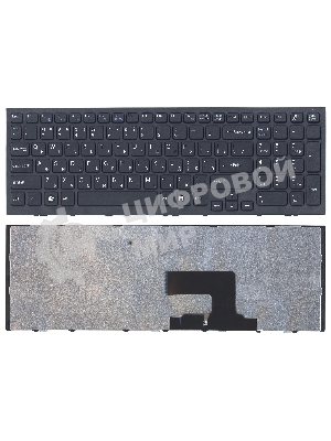Клавиатура для ноутбука Sony Vaio VPC-EE VPCEE черная с черной рамкой