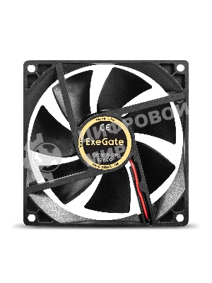 Вентилятор 12В DC ExeGate EX09225H2P (92x92x25 мм, Hydraulic bearing (гидродинамический), 2pin, 2100RPM, 25dBA)