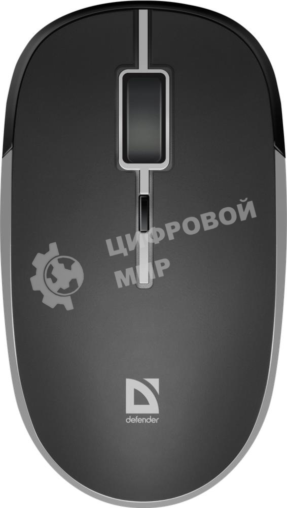 Мышь беспроводная Defender Hit MB-775 черный, 1600 dpi, радиоканал, USB, кнопки - 4