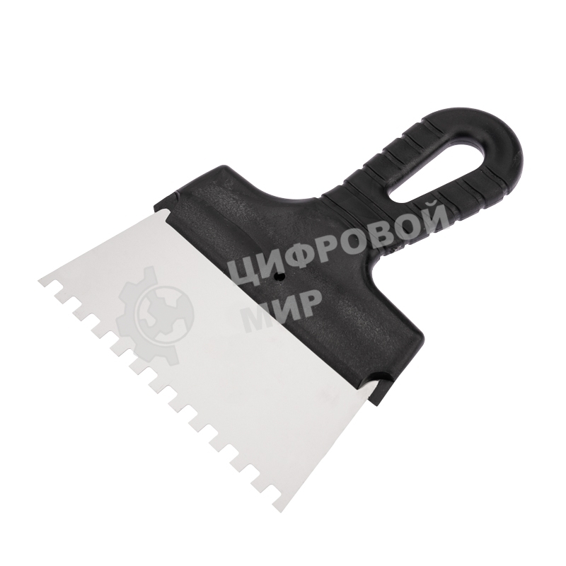 Шпатель фасадный Rexant 150 мм зуб 6х6 нержавеющая сталь, пластмассовая рукоятка