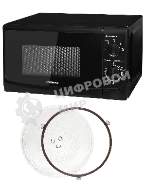 Микроволновая печь Starwind SWM5720 черный, 20 л, 700 Вт, переключатели - поворотный механизм