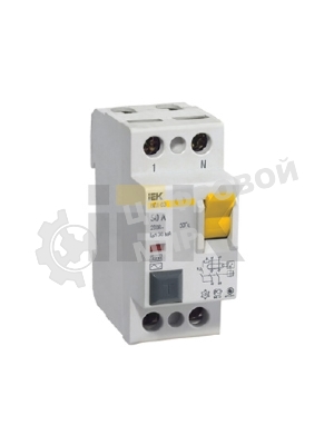 Выключатель дифференциального тока (УЗО) 2п 16А 10мА тип AC ВД1-63 IEK MDV10-2-016-010