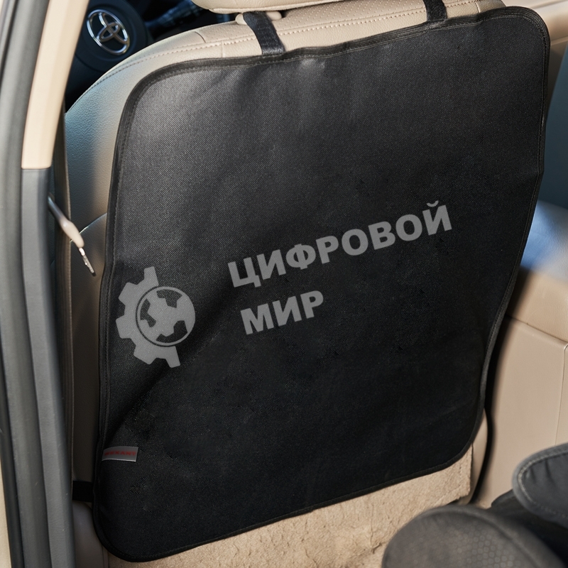 Накидка защитная Rexant на спинку переднего сиденья (60х50 см), ткань Оксфорд черного цвета