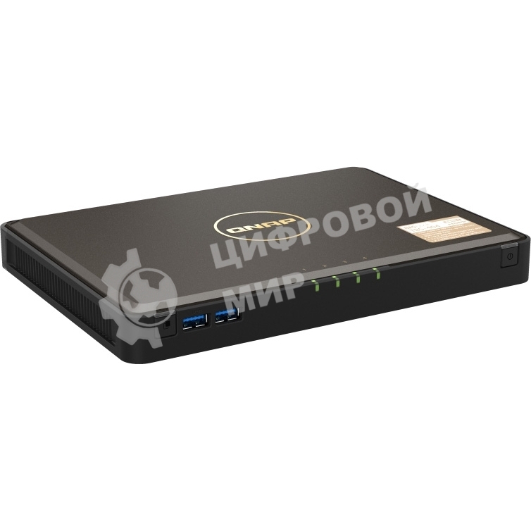 Сетевой RAID накопитель SMB QNAP TbS-464-8G NAS 4-bay M.2 NVMe, Intel Celeron N5105 4-core/4-thread 2.0-2.9 GHz, 8 Gb DDR4, 2 x 2.5 GbE, 2xUSB 3.2 Gen 1 port, 3xUSB 2.0 port, 2xHDMI Output