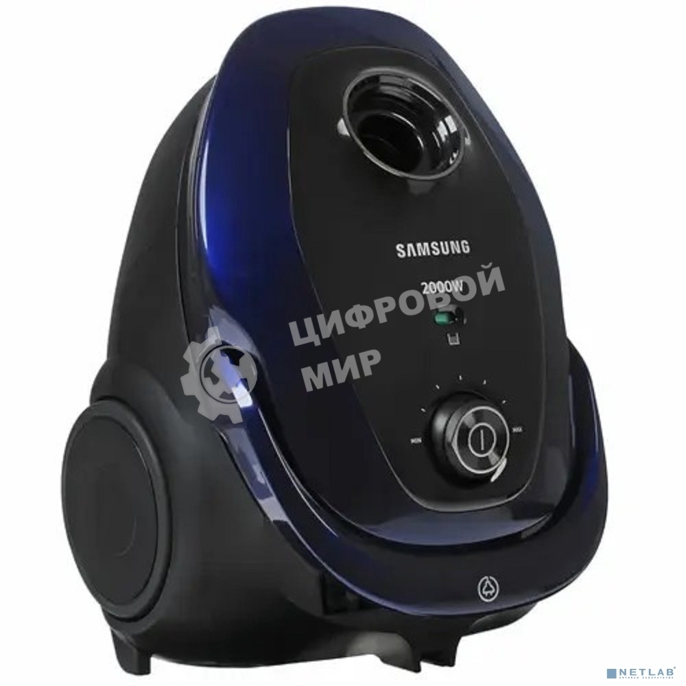 Пылесос Samsung SC20M255AWB синий, 460/2000 Вт, уборка сухая, пылесборник мешок 2.5 л