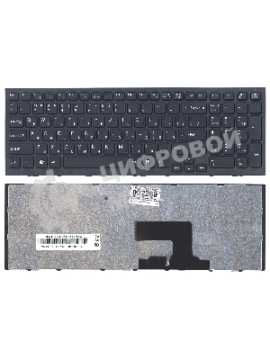 Клавиатура для ноутбука Sony Vaio VPC-EE VPCEE черная с черной рамкой