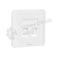 Лицевая панель Vention настенная (тип 86) под модуль Keystone 2 порта Белая