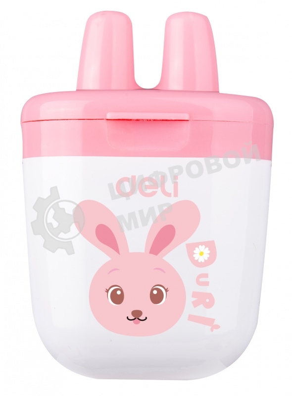 Точилка для карандашей ручная Deli ER01300, 1 отверстие, пластик, ассорти, дисплей