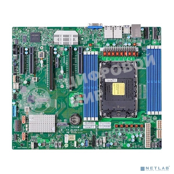 Материнская плата Supermicro MBD-X13SEI-TF-B 1xLGA-4677,Intel Xeon SP gen 4, Intel C741, 8x DDR5 4800/4400/4000 MHz. 2x10Gbe Base-T X550+1xMgmt LAN, 10xSATA3, 2xSATA-DOM, 4xUSB 3.2, 2xPCI-Ex16+3xPCI-E x8+2xMCIO x8, 2x