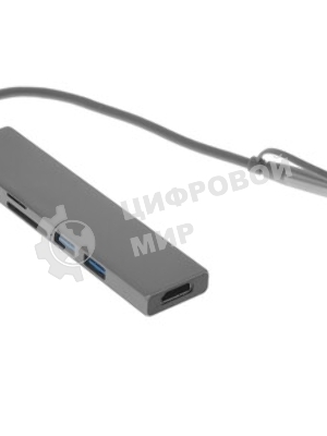 Док-станция Qumo Dock 7 HB-0008, USB Type-C, PD/HDMI/USB 3.0/SD/Micro SD, USB Type-C