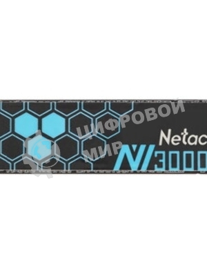 Накопитель SSD Netac NV3000, 500Gb, PCIe 3.0 x4, M.2 2280, NVMe, R/W 3000/2100, с радиатором