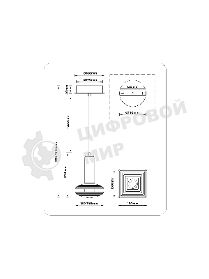 Подвесной светодиодный светильник Ambrella light LH31001 BS/TI латунь/янтарь 10W 3000K 150*150*240