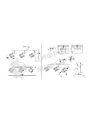 Светильник Ambrella light TR8665/3 WH белый E14/3 max 60W 560*100*190