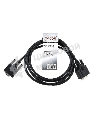 Кабель для монитора VGA (M) -) VGA (M), 1,5 м, TV-COM (QCG341AD-1.8M), ферритовые кольца
