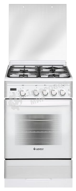 Плита газовая Gefest ПГ 5300-03 0040 белый, конфорок 4 шт, духовка 52 л, 50 см x 85 см x 58.5 см