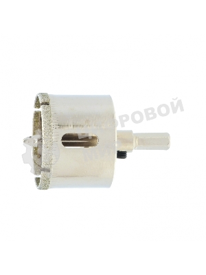 Сверло по керамической плитке и стеклу Сибртех, 40 х 55 мм, 6 гр.хв-к, с центр. сверлом