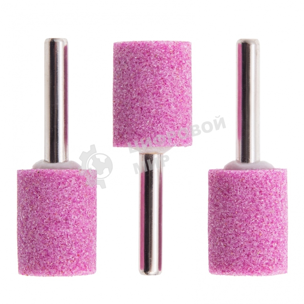 Шарошка абразивная Matrix, цилиндр, 19 x 25 мм, хвостовик 6 мм, F46, 3шт.