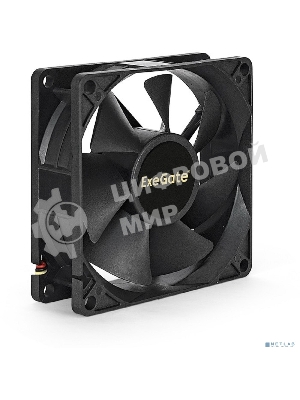 Вентилятор для корпуса ExeGate ExtraSilent ES08025H3P черный, 80 мм, 2000 об/мин, 19 дБ, 3 pin