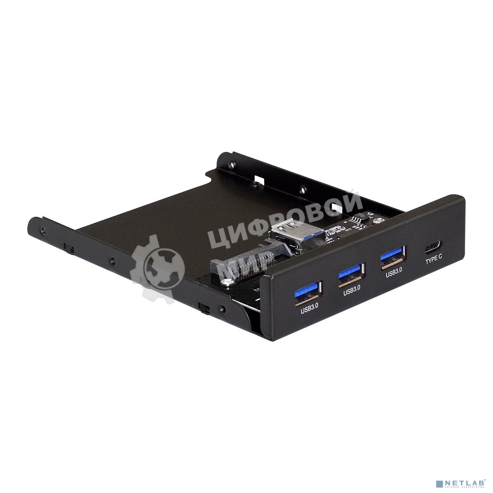 Планка USB на переднюю панель ExeGate U3H-623, 3,5