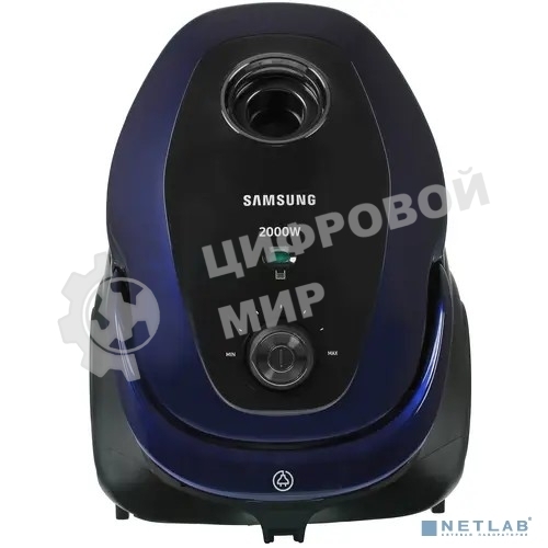Пылесос Samsung SC20M255AWB синий, 460/2000 Вт, уборка сухая, пылесборник мешок 2.5 л